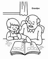 Coloring Grandpa Pages Read Grandfather Teach Grandchild Parents His Drawing Gran Color Grandparents Netart Size Print Getdrawings sketch template