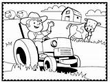 Coloring Farmer Machinery Farm Pages Agriculture Traktor Ausmalbilder Coloringpagesfortoddlers sketch template