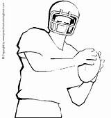 Football Coloring Sports Player Pages Color Christmas sketch template