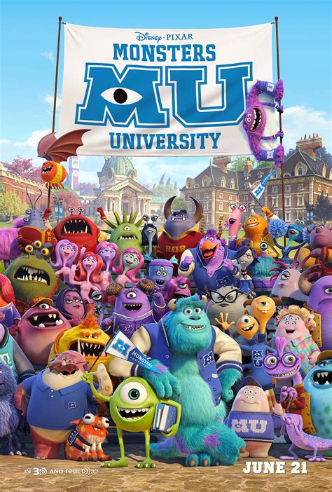 monsters university character posters bios voice cast revealed