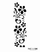 Stencil Flower Designs Craft Printing Cut Print Hawaiian Projects Patterns Applique Quilt Also sketch template