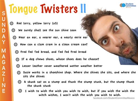 tongue twisters in english top 20 tongue twisters poster 15 fun