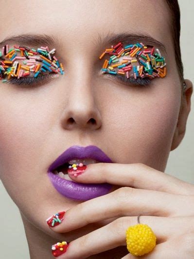 creating makeup from candy eye candy sprinkles and eye