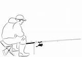 Rod Fishing Fisherman sketch template