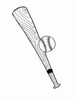 Bat Baseball Coloring Pages Ball Color Drawing Clipart Getcolorings Print Library Clip Getdrawings Choose Board sketch template
