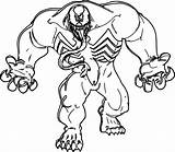 Venom Coloring Printable Monster Pages Description sketch template