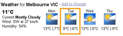 weather forecast melbourne australia today