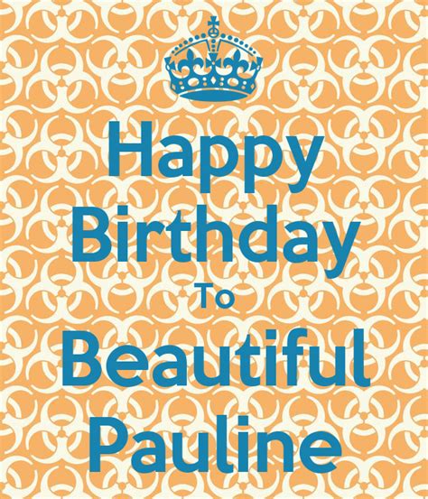 happy birthday  beautiful pauline poster suee  calm  matic