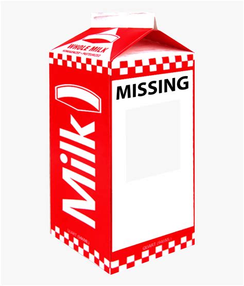 milk carton missing person template