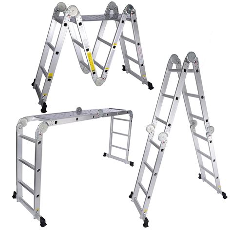 terratek aluminium multi purpose ladder max load kg  removable