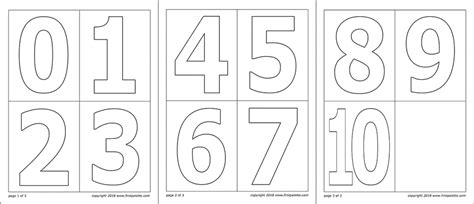 numbers templates
