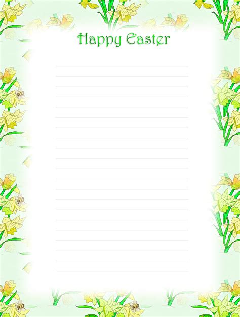 printable easter writing paper lovely  printable stationery paper