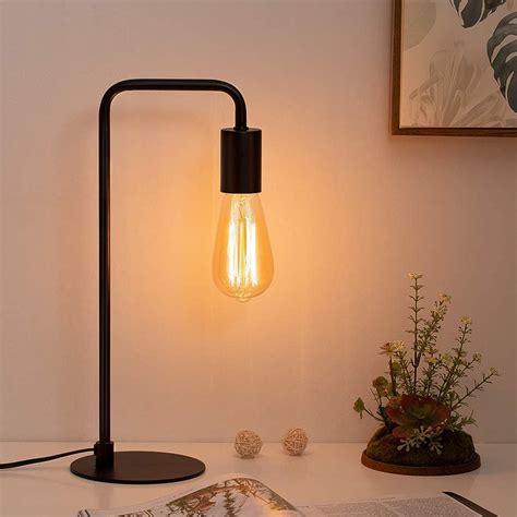 modern table lamp industrial nightstand lamp black walmartcom