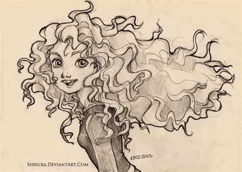 sketch style princess merida 7 by shricka on deviantart