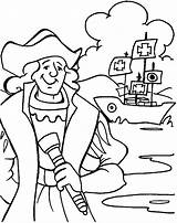 Columbus Coloring Pages Color Colombus Print sketch template