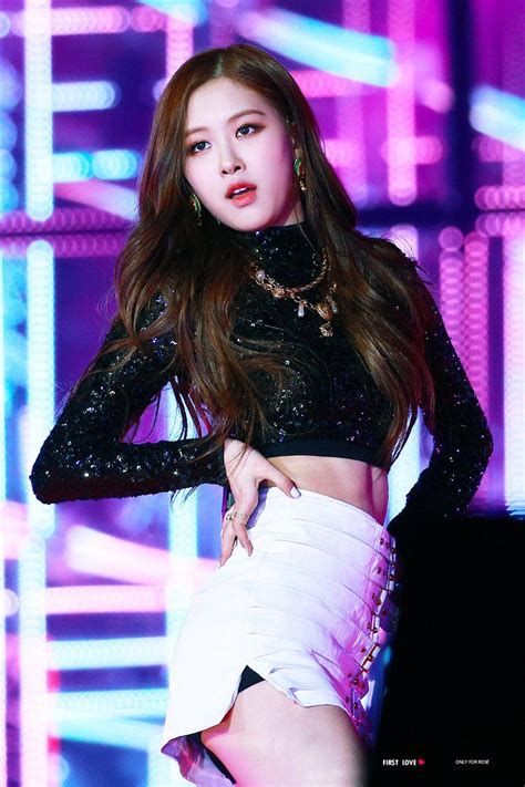 Rosé Sbs Gayo Daejun Wanita Selebriti Gadis Korea