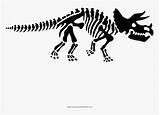 Skeleton Dinosaur Triceratops Footprints Bones Pngitem sketch template