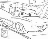 Flo Coloringpagesonly Pixar Motorama sketch template