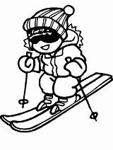 Coloring Pages Winter Skiing Sports Sport Boy Ws5 Ski Colouring Clipart Drawing Cliparts Little Kids Color Clip Gif Printables sketch template