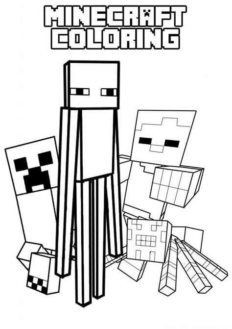 minecraft printable coloring pages printable minecraft coloring pages