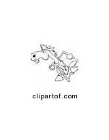 Coloring Horse Cartoon Outlined Vector Bucking Leishman Ron Tags sketch template