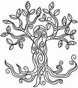 Coloring Pages Pagan Goddess Tree Wiccan Clipart Embroidery Adult Adults Designs Lebensbaum Printable Tattoo Clip Life Patterns Colouring Lebens Baum sketch template