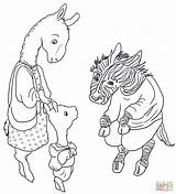 Printable Pajama Coloring Pages Llama Meets Adult Red sketch template
