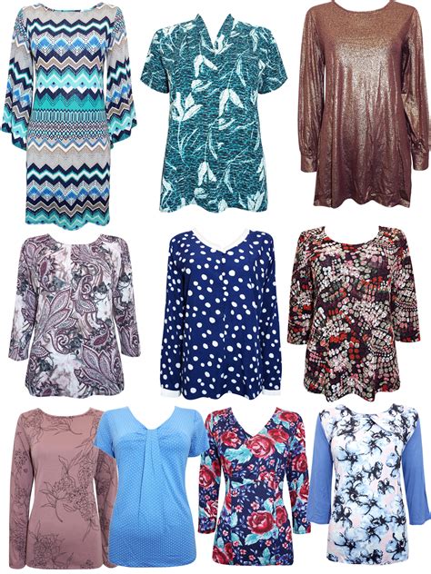 Assorted Printed Tops Size 10 To 16