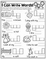 Kindergarten Simple Sentence Spring Literacy Math Packet sketch template