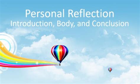 personal reflection introduction body  conclusion wrter