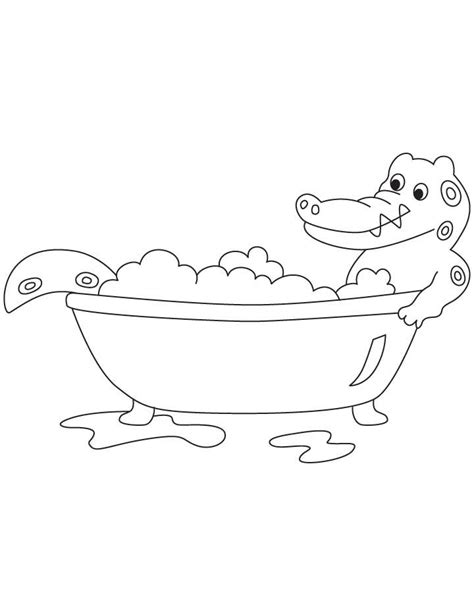 alligator  bath coloring pages coloring book pages coloring