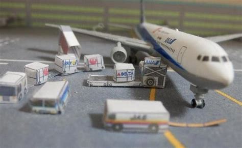 papermau build   miniature airport paper model  hakotetsu