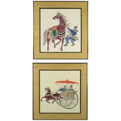 pair colorful chinese woodblock prints for sale at 1stdibs