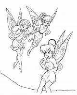 Tinkerbell Coloring Pages Friends Printable Kids Print Sheets sketch template