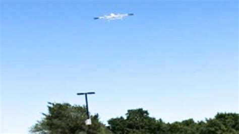 drone flies  miles  deliver machine part  texas world  times