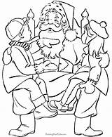 Santa Coloring Pages Claus Color Winter Kids Printable Christmas D429 Template Print Popular Help Sheets Printing Coloringhome Children sketch template
