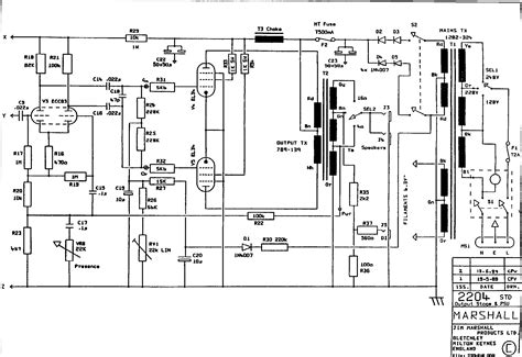 marshall jcm  schematic diagram diagram wiring power amp