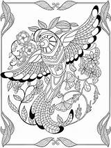 Seidenmalerei Mandala Vorlagen Bird Paradise Dover Herunterladen sketch template