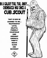 Scout Cub Coloring Gold Blue Chewbacca Wars Scouts Star Pages Boy Far Galaxy Banquet Printable Away Wolf Once Law Trustworthy sketch template