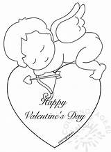 Cupid Happy Valentines Baby Greeting Coloring Reddit Email Twitter Coloringpage Eu sketch template