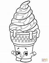 Coloring Ice Cream Pages Shopkin Sweet Dream Printable sketch template