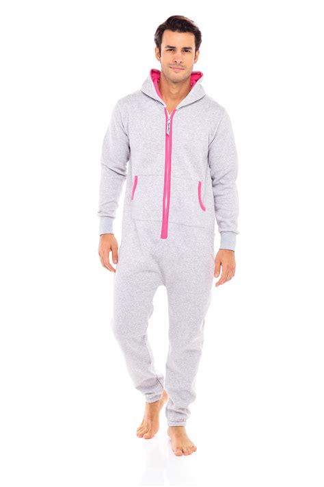 mens unisex adult onesie  piece  footed plain pajama playsuit