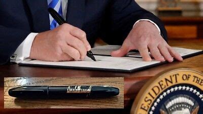 original president donald  trump signature bill signer sharpie marker   ebay