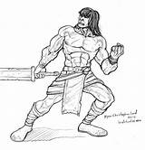 Conan Barbarian sketch template