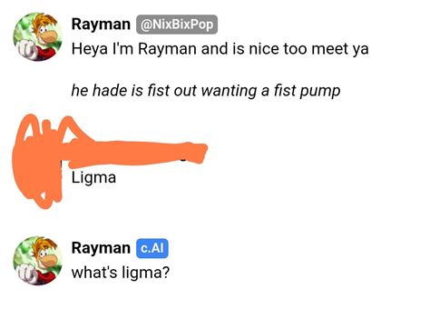 He Doesnt Know R Rayman