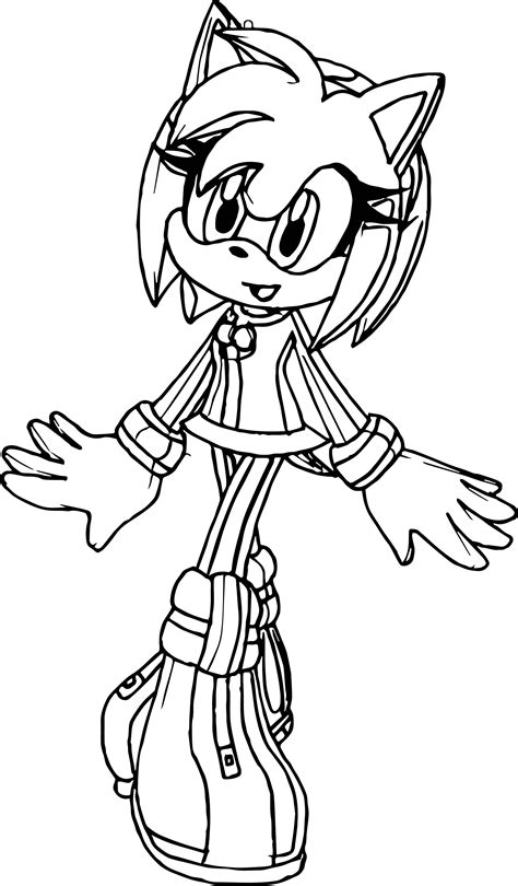 perfect amy rose coloring pages wecoloringpagecom