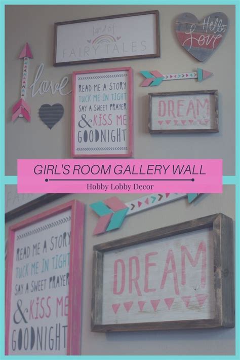 hobby lobby decor girls room gallery wall idea  decor