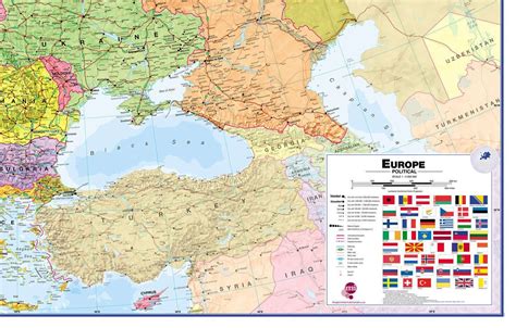 wandkaart europa europe huge    cm maps international
