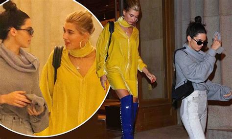 kendall jenner and hailey baldwin are spotted out in nyc daily mail