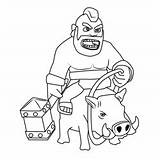 Clans Clash Hog sketch template